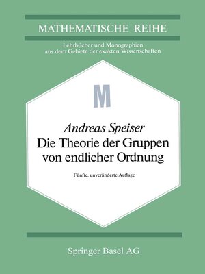 cover image of Die Theorie der Gruppen von endlicher Ordnung